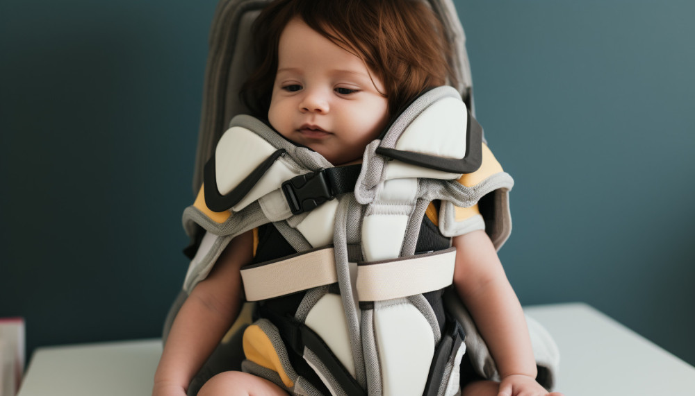 L'habillement d'un bébé pour dormir.